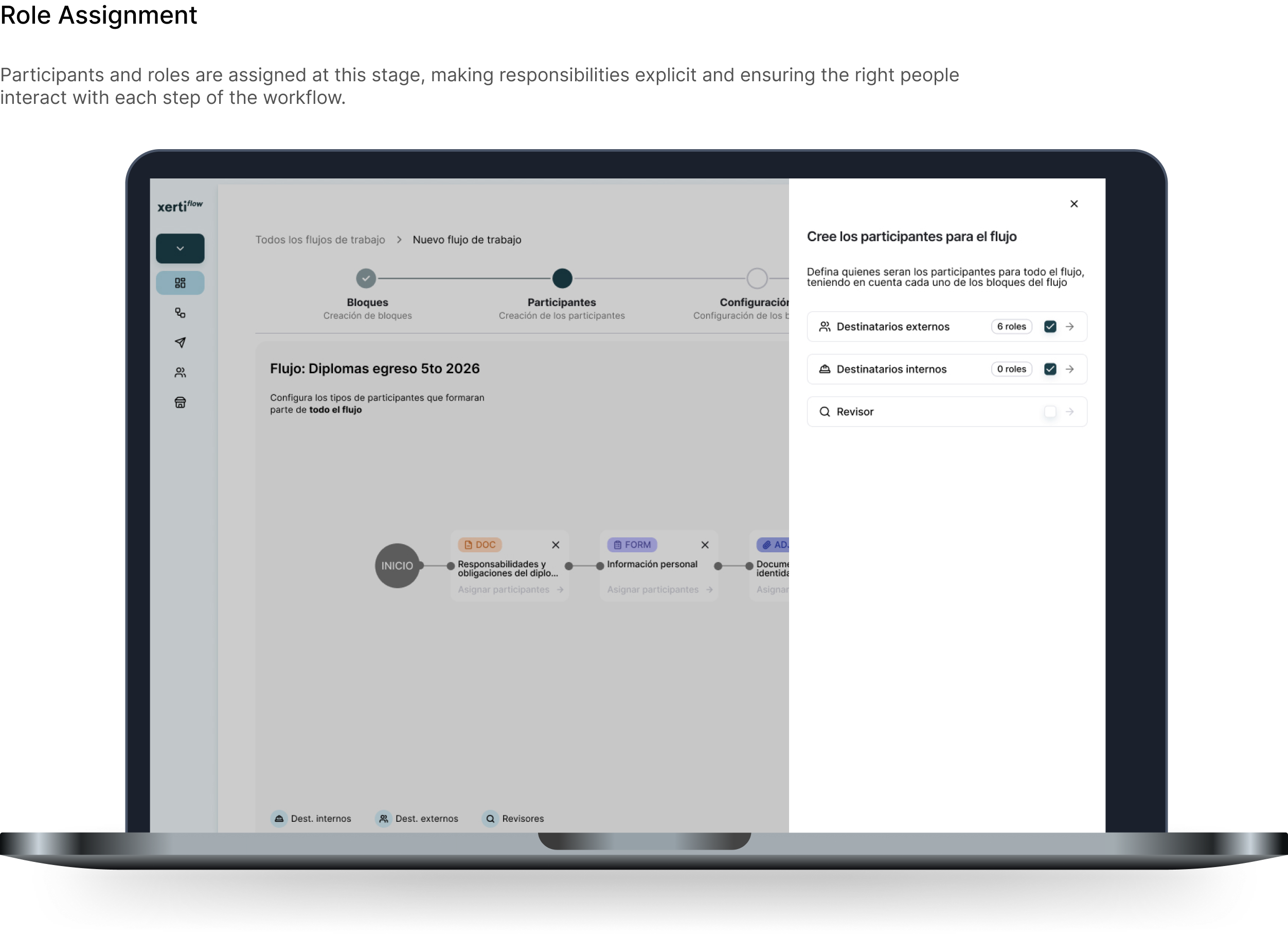 Role Assignment interface